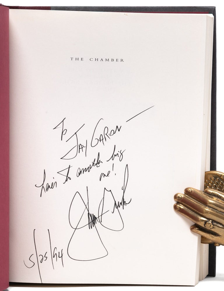 The Chamber (Presentation copy to Grisham's literary agent)