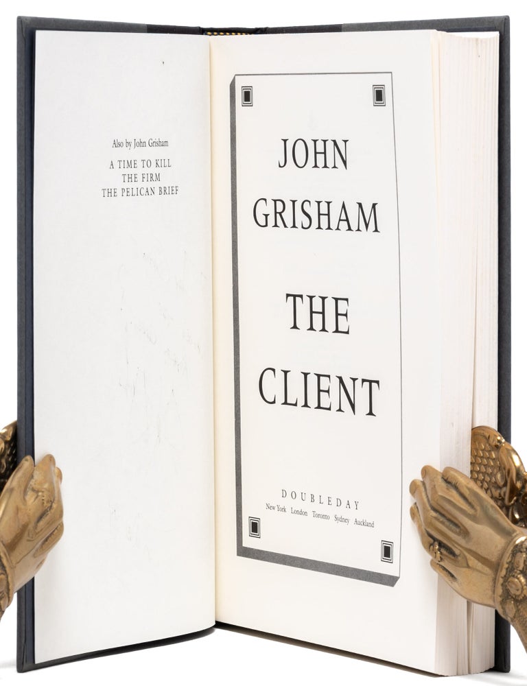 The Client (Inscribed to Grisham's literary agent)