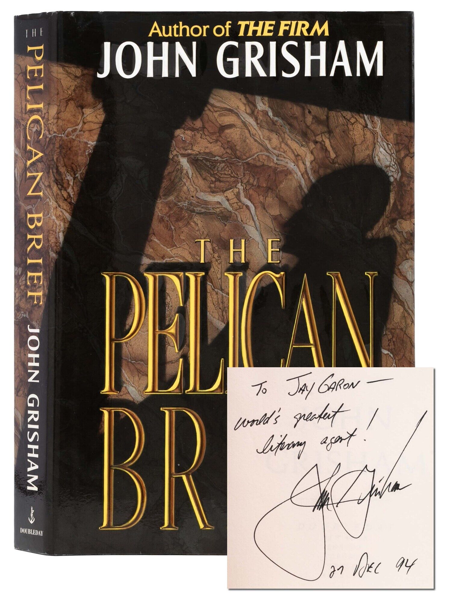 (Item #8196) The Pelican Brief (Inscribed to Grisham's literary agent). John Grisham.