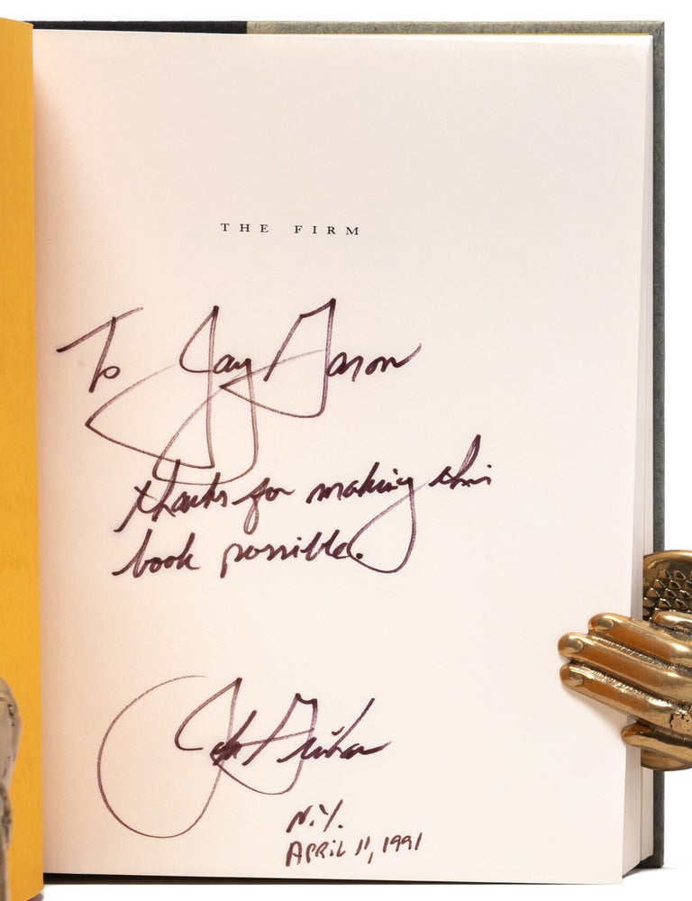 The Firm (Presentation copy to Grisham's literary agent)
