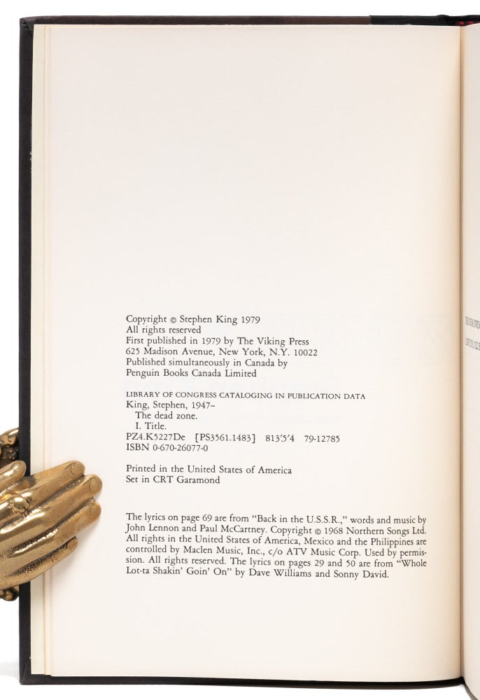 Dead Zone (Inscribed first edition)