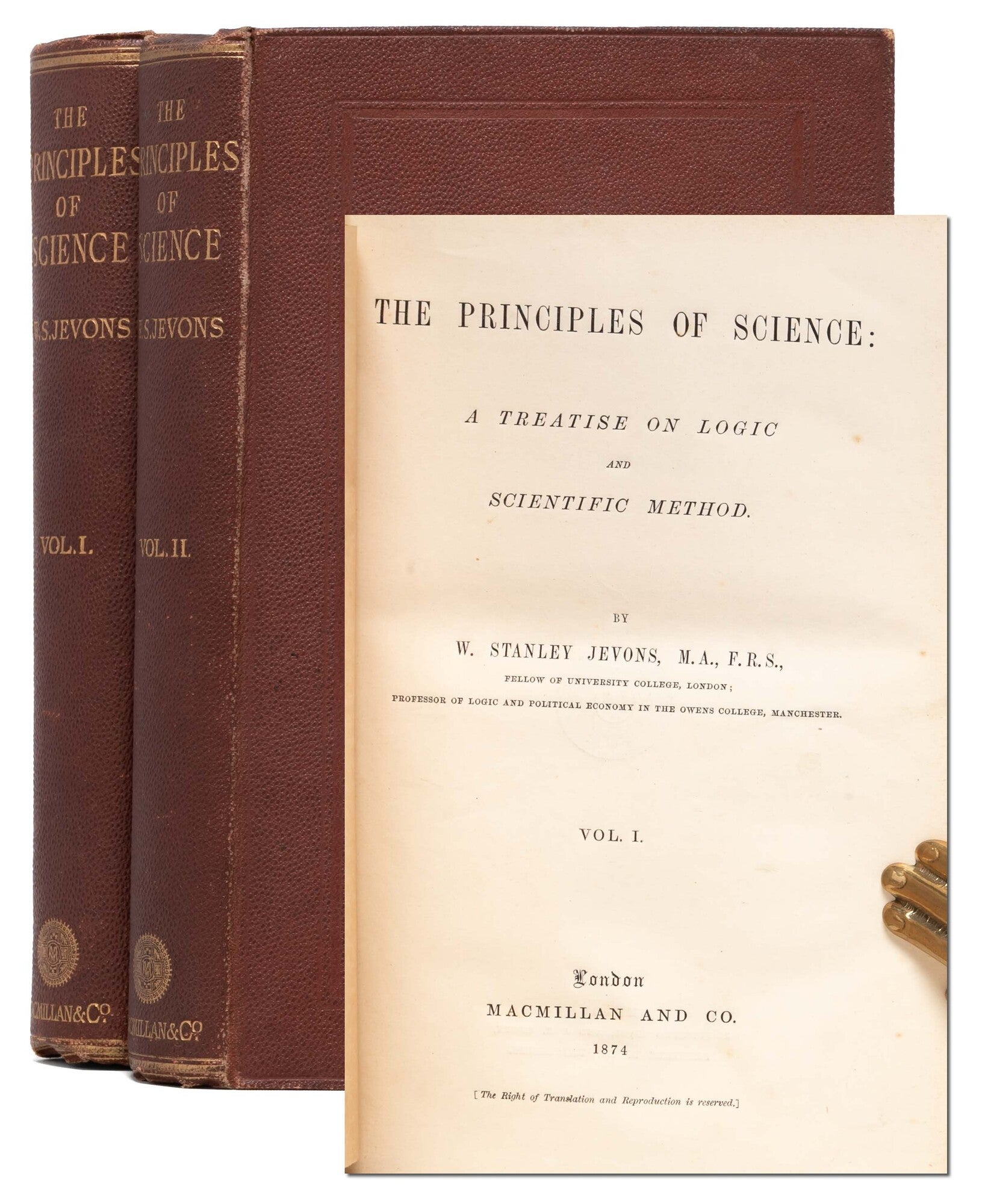 (Item #8221) The Principles of Science: A Treatise on Logic and Scientific Method. William Stanley Jevons.