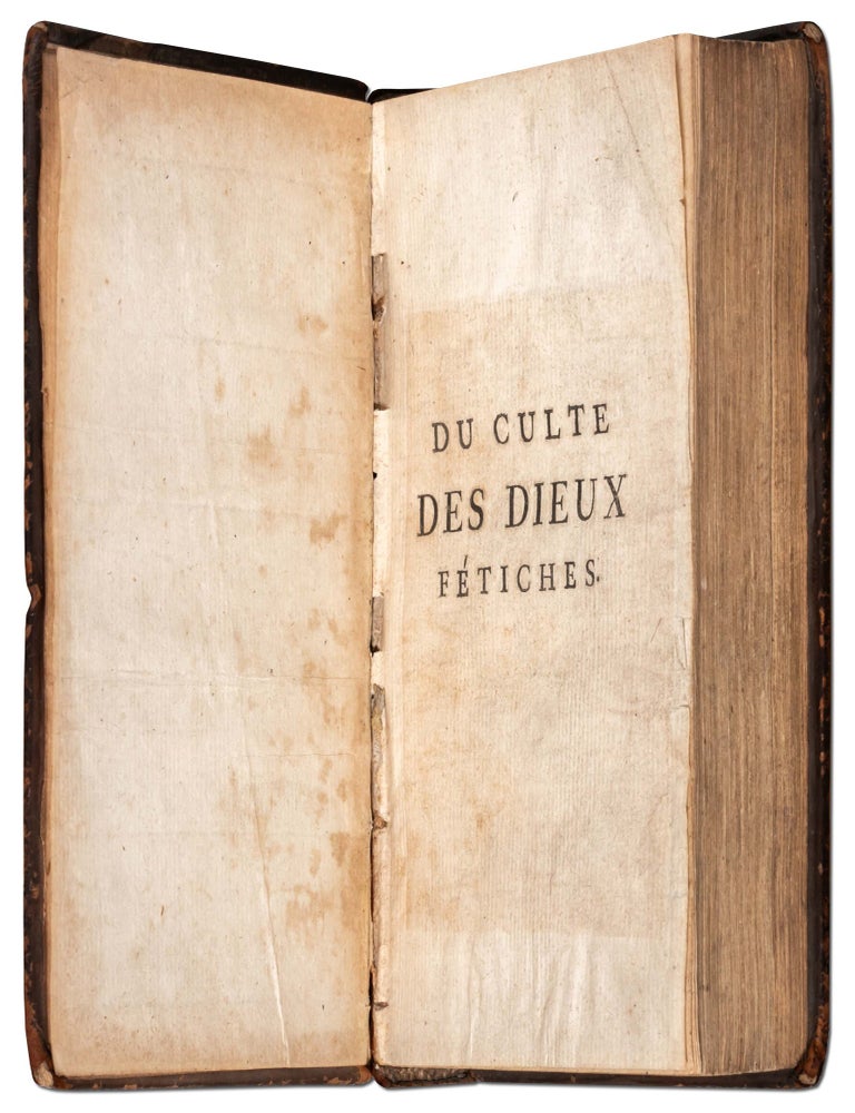 Du culte des dieux f&eacute;tiches [Bound with:] A Treatise on the Putrid and Remitting Marsh Fever (David Hume's copy)