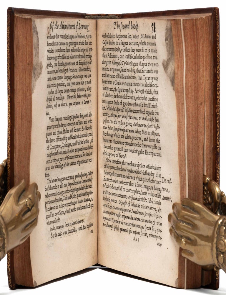 The Tvvoo [Two] Books of Francis Bacon. Of the Proficience and Advancement of Learning, Divine and Humane