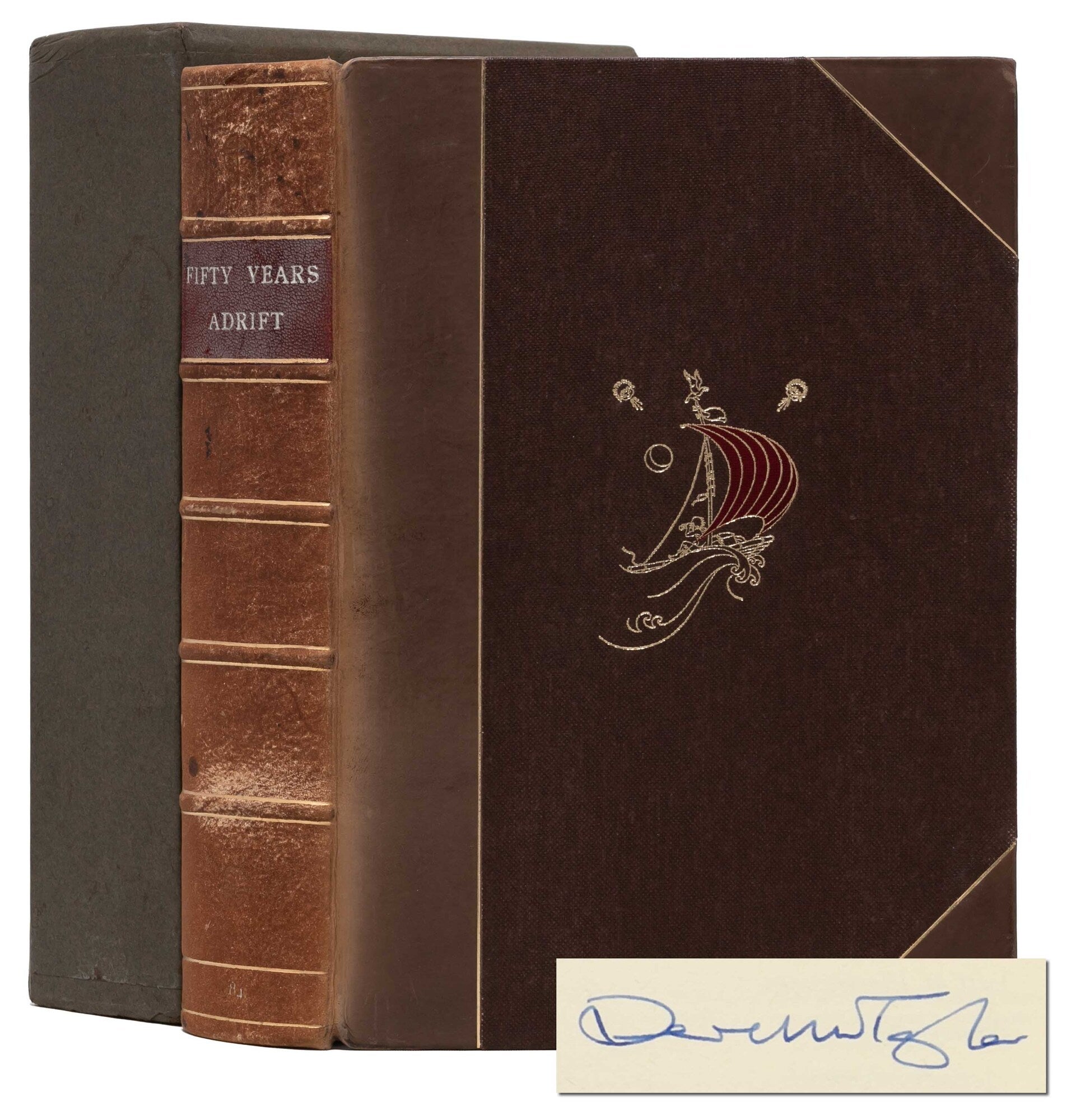 (Item #8319) Fifty Years Adrift (Signed limited edition). Derek Taylor, George Harrison.