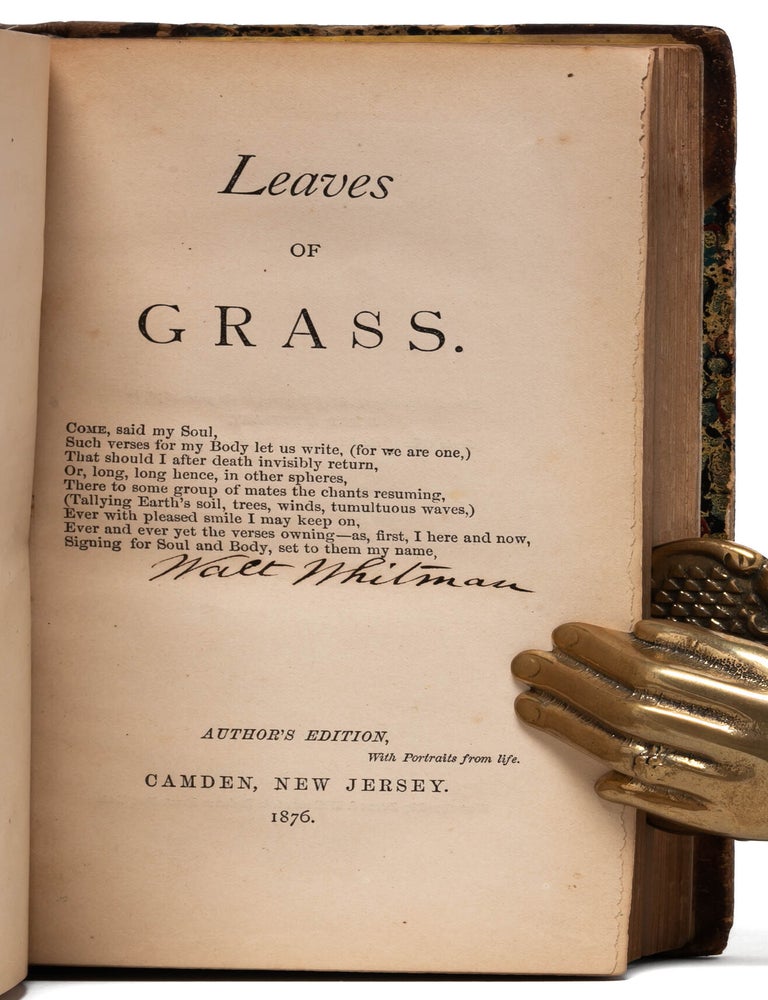 Leaves of Grass [with:] Two Rivulets (Signed and inscribed)