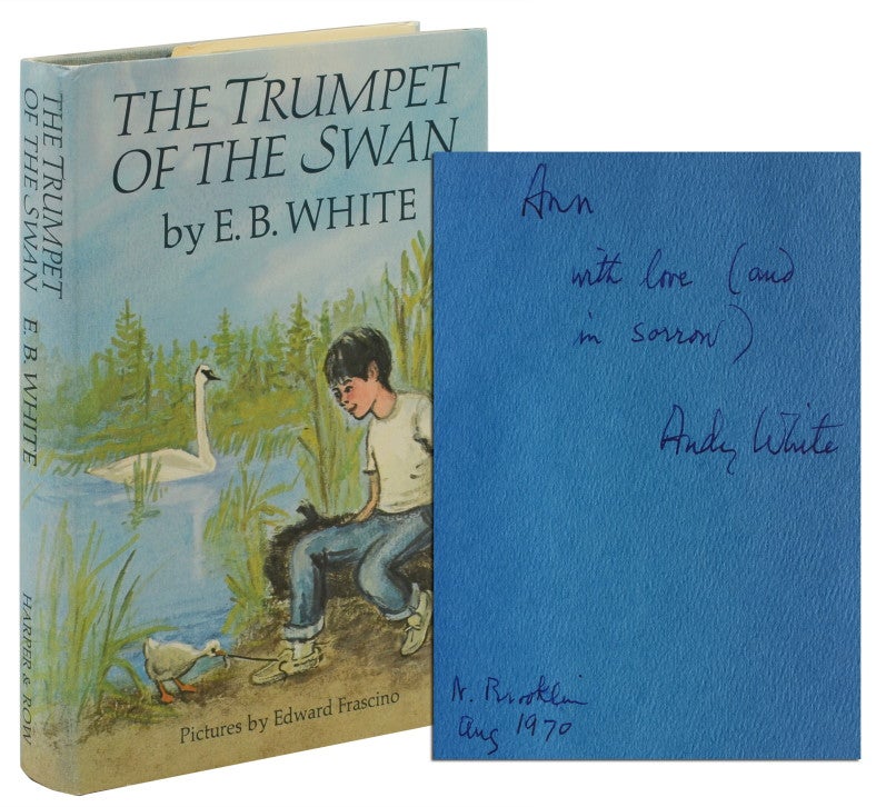 (Item #977) The Trumpet of the Swan (Presentation copy). E. B. White.
