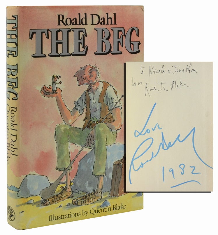 Item #995) The BFG (Presentation copy). Roald Dahl, Quentin Blake
